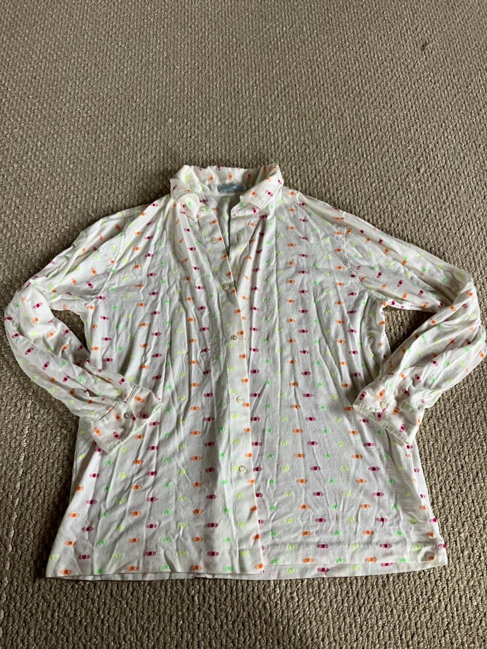 Ballantyne White Cotton Women's Polo Large Made in Italy